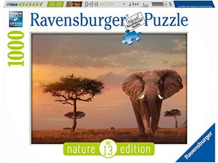 Ravensburger Puzzle, Puzzle 1000 Piezas, Elefante de los Masai Mara, Nature Edition, Puzzles para Adultos on Sale