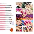 20 pcs Sets de Uñas Pinceles Nail Art Cepillo de Uñas Diseños Para Uñas Pincele Acrilicas Nail Art Cepillo Manicura de Pinceles para Diseño de Uñas 15 pz Blanco Pinceles 5 pz Pluma Taladro Embalaje Deteriorado For Sale