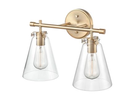 Millennium Lighting Two Light Vanity Aliza Series (Available in Modern Gold, Brushed Nickel, and Chrome Finishes) For Sale