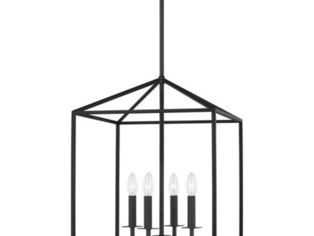 Perryton 4 Light Midnight Black Foyer Pendant Ceiling Light Hot on Sale