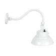 LED 10  Gooseneck Barn Light, 3000 Lumens, 25W, 120-277V, CCT Selectable 3000K 4000K 5000K, White Finish Online Hot Sale