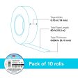 3M Temflex Multi-Purpose Vinyl Electrical Tape 165, Blue, 3 4 in x 60 ft (19 mm x 18 m), 10 Roll Pack For Cheap