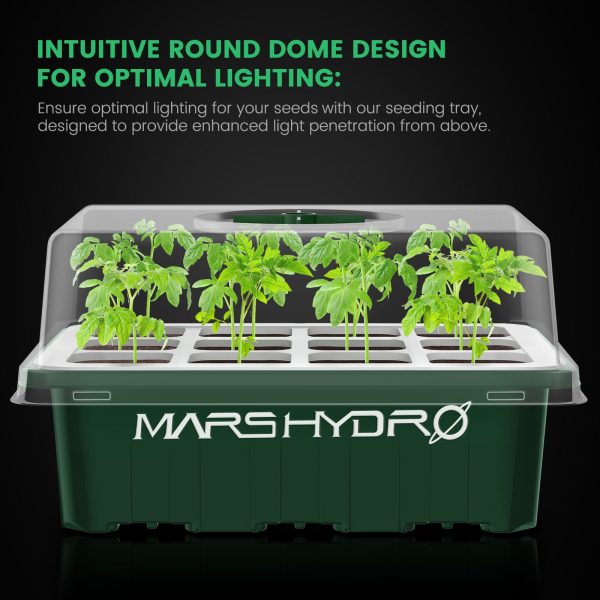 (2 Pack) Mars Hydro Seed Starting Trays for Seed Starting Propagation Cloning Plants Cheap