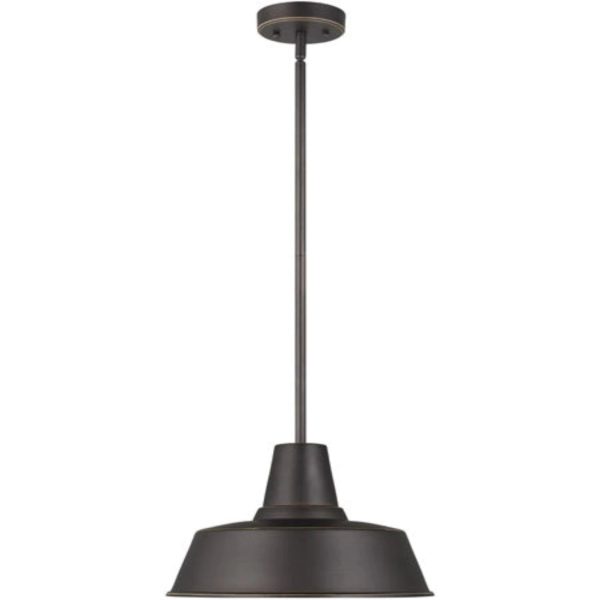 Barn Light 1 Light 14  Black Outdoor Pendant on Sale