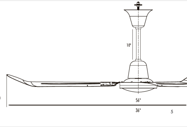 136C-10 Gold Line Extra Heavy Duty Industrial Ceiling Fan, 4-Wire reversing fans Supply