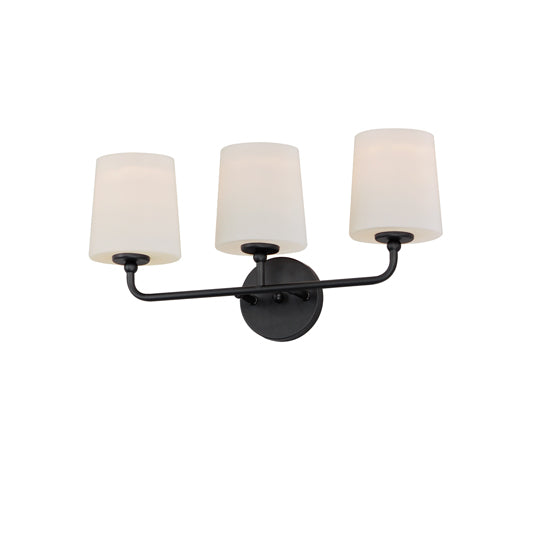 Bristol 3-Light Bath Vanity (Available in Black, Satin Brass, and Satin Nickel) Hot on Sale