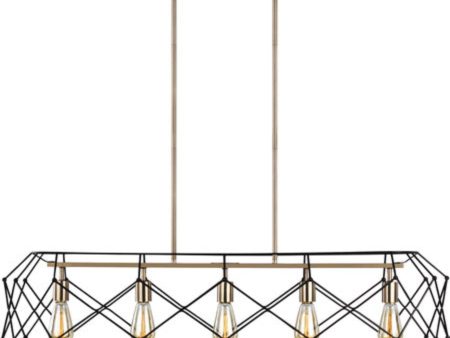 Zarra 5 Light 12  Satin Brass Chandelier Ceiling Light Online Sale