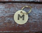 Brass Letter Pet ID Tag | Custom Engraved Initial Tag for Pets Cheap