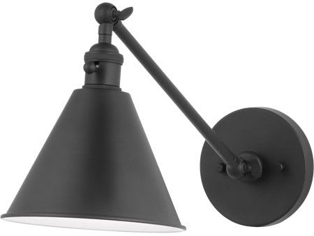 Salem 1 Light 7  Wall Sconce, Midnight Black or Satin Brass Online