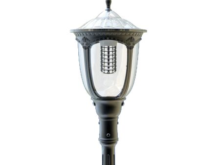 Off-Grid LED Solar Post Top Light, 2000 Lumens, 4000K Online Sale