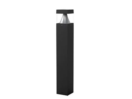 LED 42  Flat Top Square Bollard, 1496 Lumens, Wattage and CCT Selectable, 120-277V, Cone Reflector, Clear Lens, Black or Brown Finish Fashion