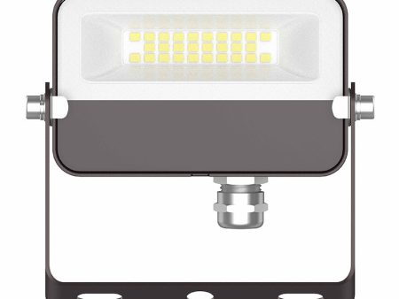 LED Compact Flood Light, Yoke Mount, 1600 Lumens, 15 watt, 120V, 3000K, 4000K, or 5000K CCT Available, Dark Bronze Finish Supply