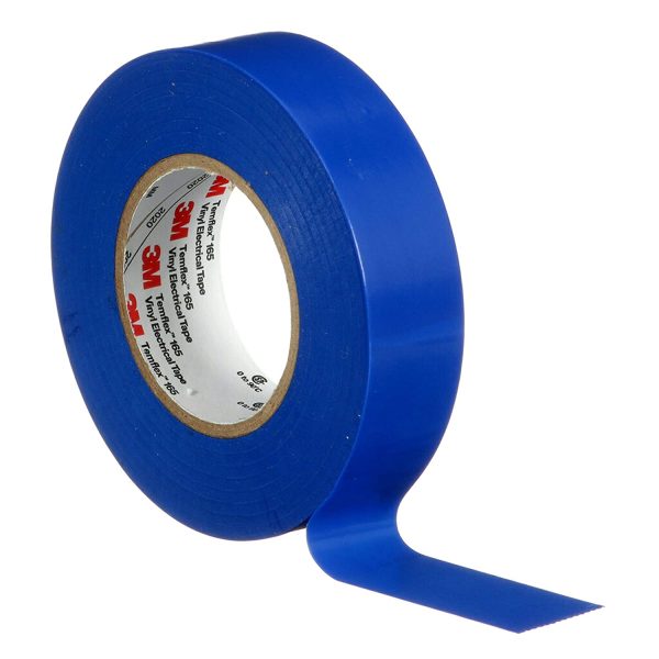 3M Temflex Multi-Purpose Vinyl Electrical Tape 165, Blue, 3 4 in x 60 ft (19 mm x 18 m), 10 Roll Pack For Cheap