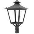 24 X14  SQ Garden Post Coach Light, 9000 Lumens, 60W 80W 100W Selectable, 120-277V, CCT Selectable 3000K 4000K 5000K, Black Finish on Sale