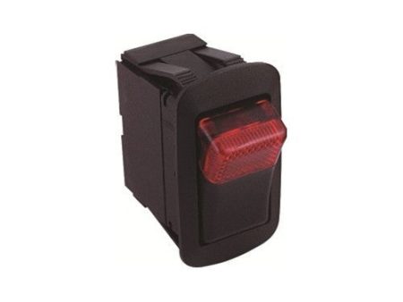 Red Lighted Rocker Switch On-Off DPST Quick Connect Spade Terminal For Discount