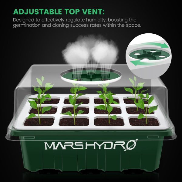 (2 Pack) Mars Hydro Seed Starting Trays for Seed Starting Propagation Cloning Plants Cheap