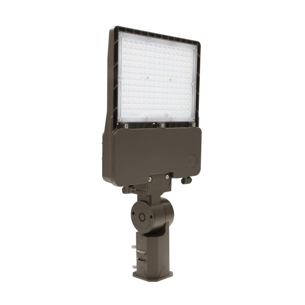 GKOLED Area Parking Lot Light, 150 Watt, 21000 Lumens, 120-277V, 4000K or 5000K, Dark Bronze Finish Supply