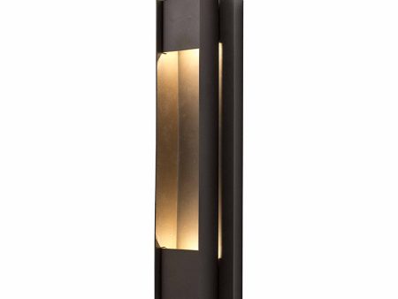 Small Crest Collection Passage Trim Wall Sconce, 900 Lumens, 100-277V, 10W, 3000K, 4000K, or 5000K, Dark Bronze or Silver Online Hot Sale