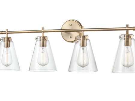 Millennium Lighting Four Light Vanity Aliza Series (Available in Modern Gold, Brushed Nickel, and Chrome Finishes) Fashion