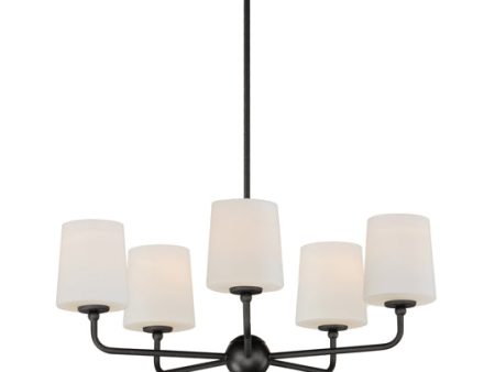 Bristol 5-Light Chandelier (Available in Anthracite, Satin Brass, or Satin Nickel) Online Sale