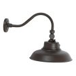 LED 14  Gooseneck Barn Light, 4800 Lumens, 40W, 120-277V, CCT Selectable 3000K 4000K 5000K, Dark Brown Finish Fashion