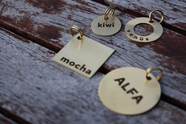 Round Brass Pet ID Tag | Personalized Engraved Dog Tag Fashion